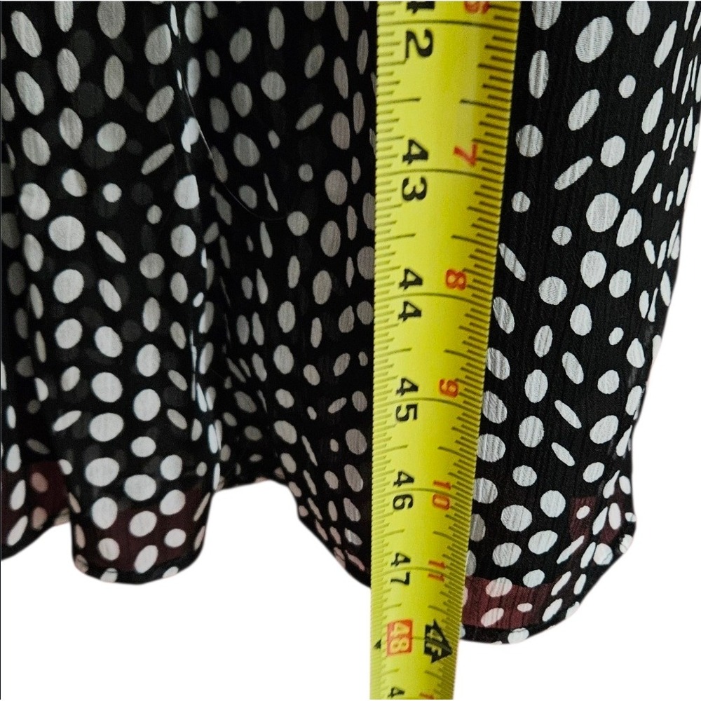 Tommy Hilfiger Womens Black White Polka Dot Halter Midi Dress Size 6 Chiffon - Picture 8 of 8